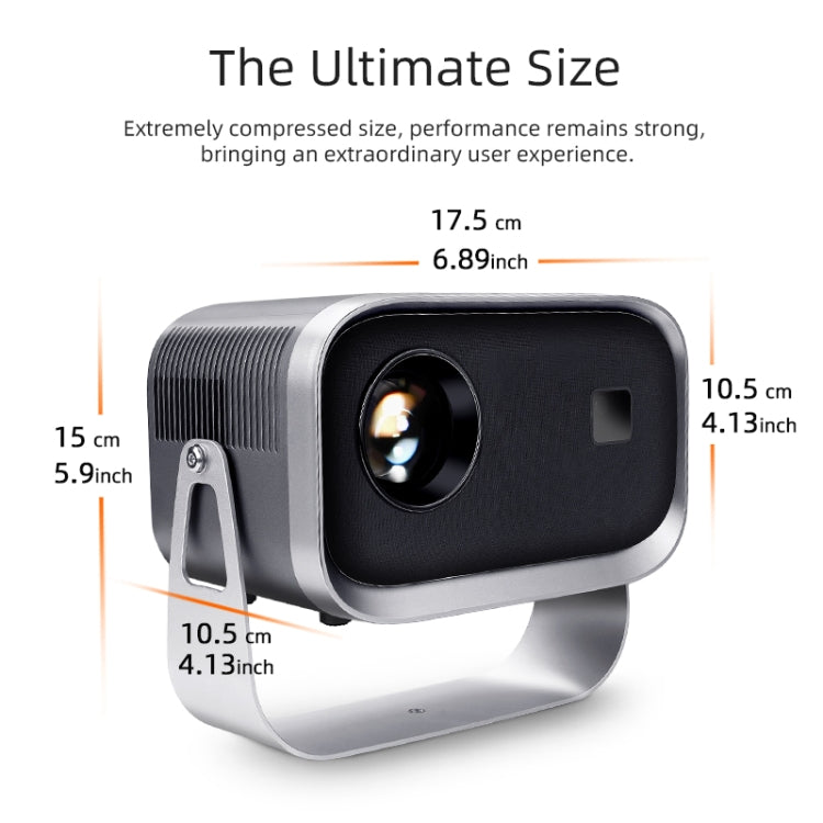 A003 150 Lumens 1280x720P 360 Degree Rotating LED Mini Android Projector, Specification:UK Plug - LED Projector by PMC TechLife | Online Shopping South Africa | PMC TechLife | Buy Now Pay Later Mobicred