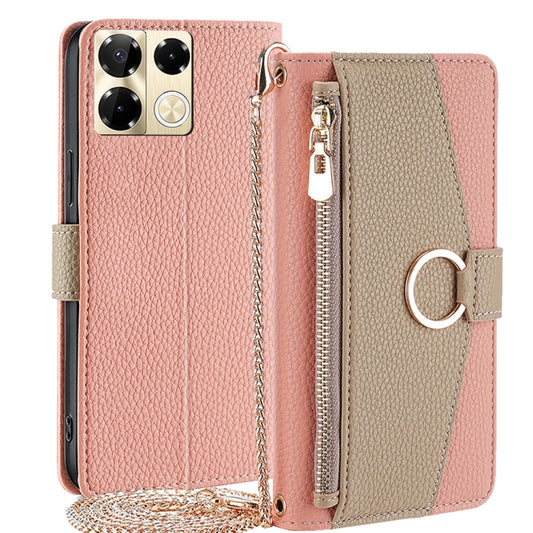 For Infinix Note 40 Pro 5G Crossbody Litchi Texture Leather Phone Case(Pink) - Infinix Cases by PMC Jewellery | Online Shopping South Africa | PMC Jewellery | Buy Now Pay Later Mobicred