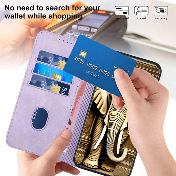 For iPhone 16 Pro Max YX0060 Elephant Head Embossed Phone Leather Case with Lanyard(Light Purple) - iPhone 16 Pro Max Cases by PMC TechLife | Online Shopping South Africa | PMC TechLife | Buy Now Pay Later Mobicred
