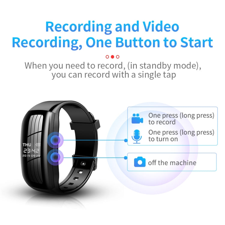 JNN D5 HD Noise Reduction Smart Recording Electronic Bracelet, Capacity:16GB - Recording Pen by JNN | Online Shopping South Africa | PMC Jewellery | Buy Now Pay Later Mobicred