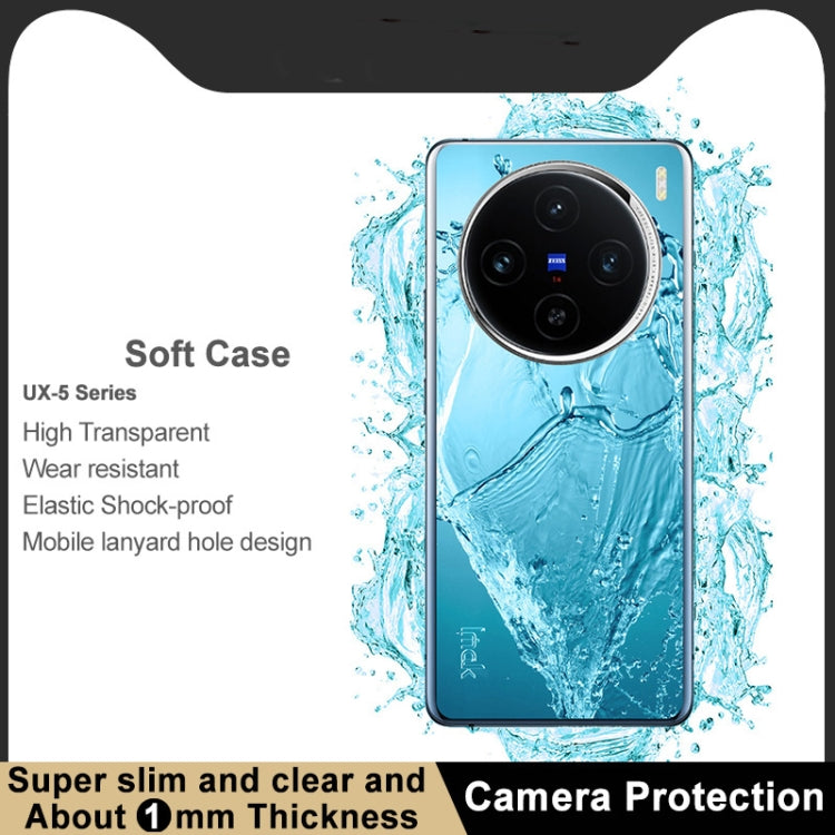 For vivo X100 5G IMAK UX-5 Series Transparent TPU Phone Case - X100 Cases by imak | Online Shopping South Africa | PMC Jewellery | Buy Now Pay Later Mobicred