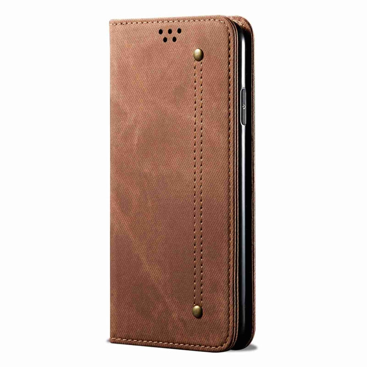 For Motorola Edge 40 Neo Denim Texture Flip Leather Phone Case(Brown) - free shipping - PMC TechLife - Order now!