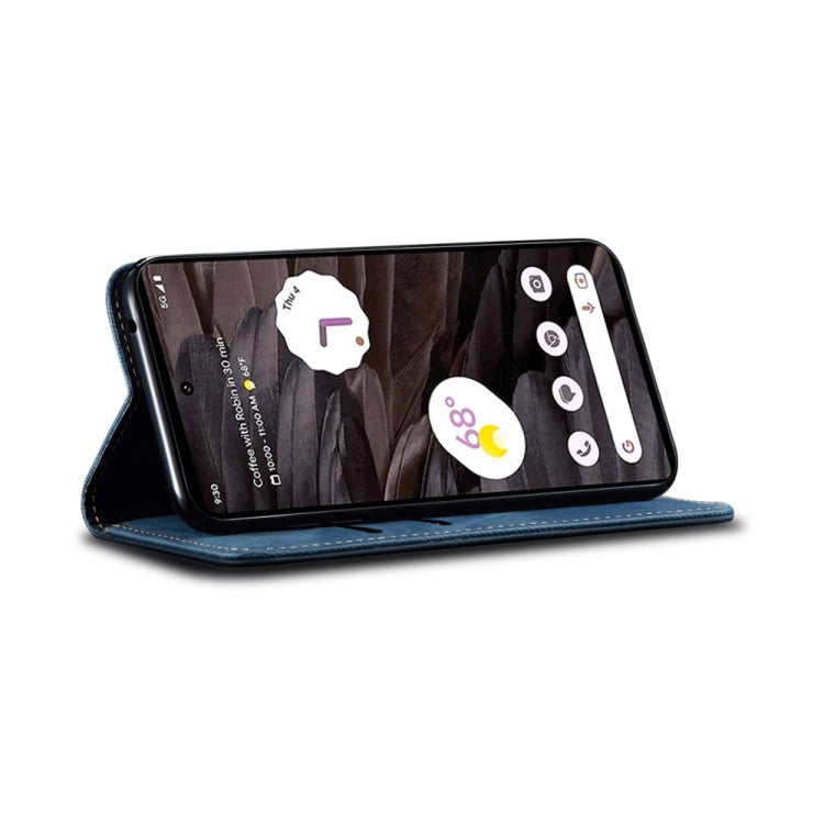 For Motorola Edge 50 Fusion Denim Texture Flip Leather Phone Case(Blue) - free shipping - PMC TechLife - Order now!