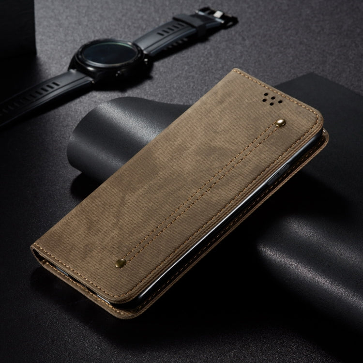 For Motorola Edge 50 Ultra Denim Texture Flip Leather Phone Case(Khaki) - free shipping - PMC TechLife - Order now!