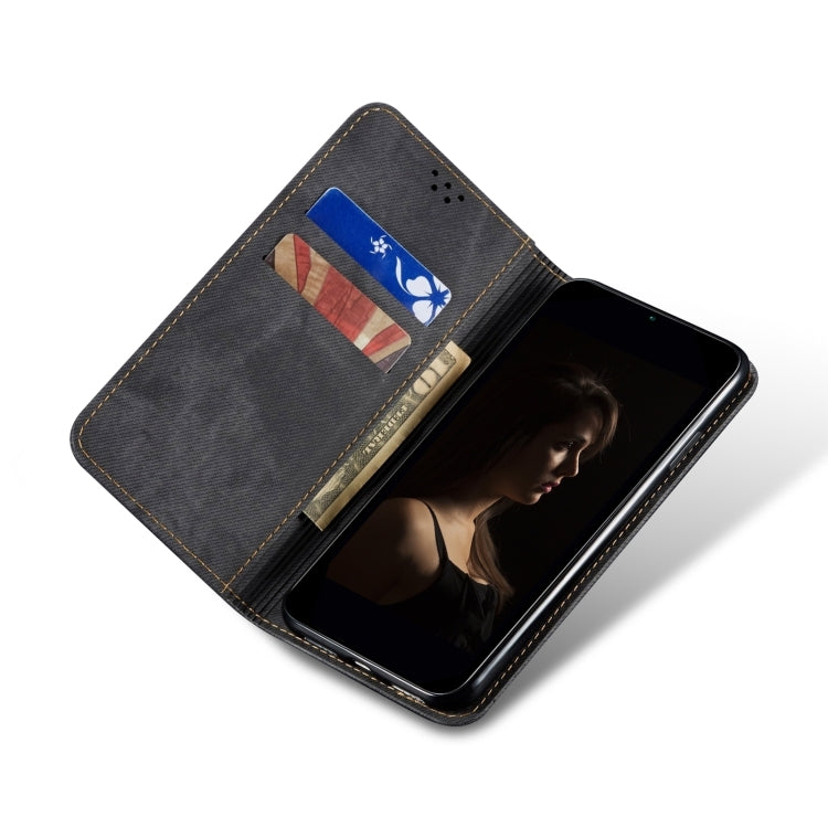 For Motorola Moto G35 Denim Texture Flip Leather Phone Case(Black) - free shipping - PMC TechLife - Order now!