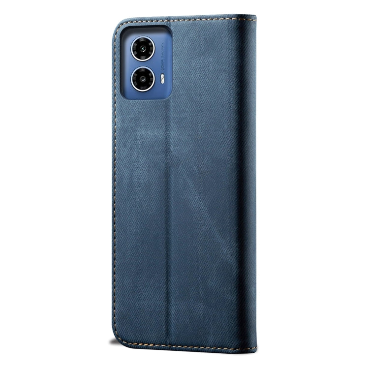 For Motorola Moto G35 Denim Texture Flip Leather Phone Case(Blue) - free shipping - PMC TechLife - Order now!