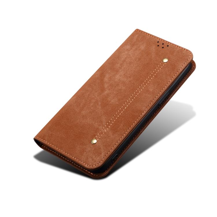 For Motorola Moto G86 5G Denim Texture Flip Leather Phone Case(Brown) - free shipping - PMC TechLife - Order now!