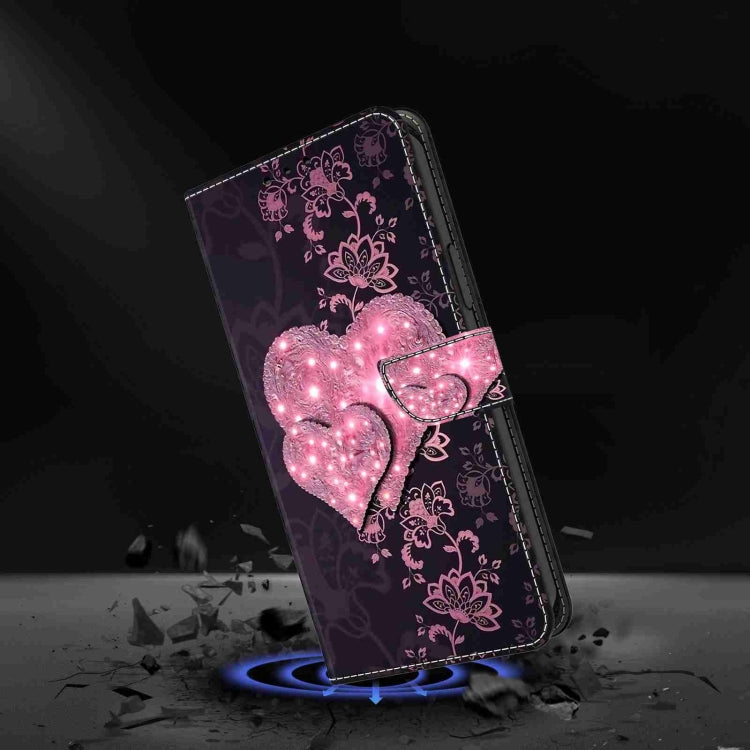 For Honor Magic5 Pro Crystal 3D Shockproof Protective Leather Phone Case(Lace Love) - Honor Cases by PMC TechLife | Online Shopping South Africa | PMC TechLife | Buy Now Pay Later Mobicred