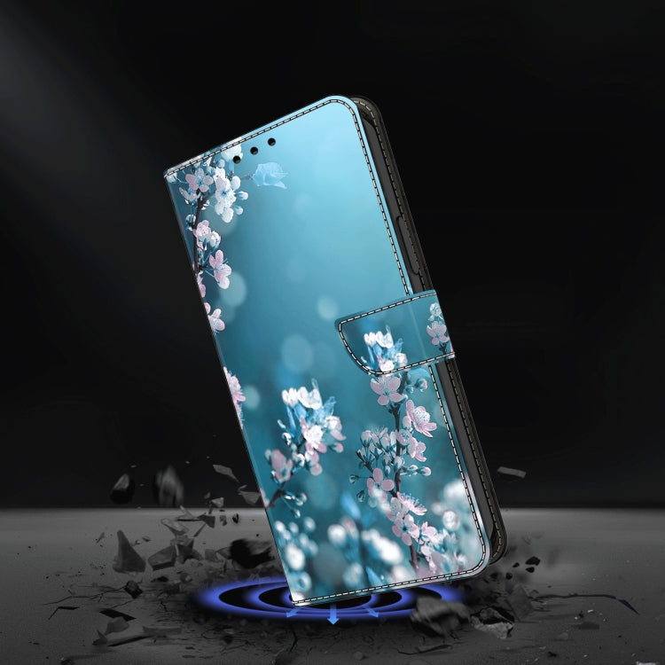 For Honor Magic6 Lite Crystal 3D Shockproof Protective Leather Phone Case(Plum Flower) - Honor Cases by PMC TechLife | Online Shopping South Africa | PMC TechLife | Buy Now Pay Later Mobicred