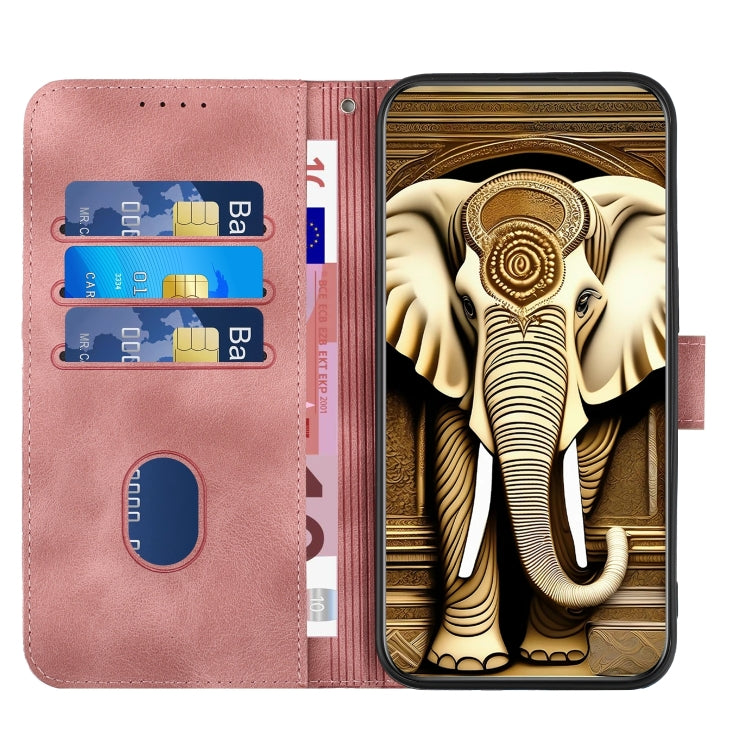 For Google Pixel 9 Pro YX0060 Elephant Head Embossed Phone Leather Case with Lanyard(Pink) - Google Cases by PMC Jewellery | Online Shopping South Africa | PMC Jewellery | Buy Now Pay Later Mobicred