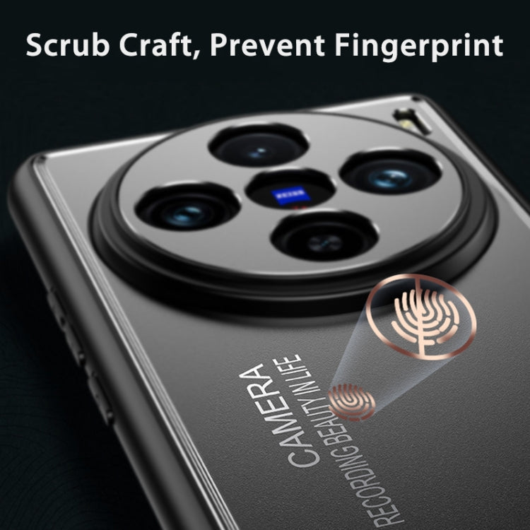 For vivo X100 Frosted Metal Phone Case(Black) - free shipping - PMC TechLife - Order now!