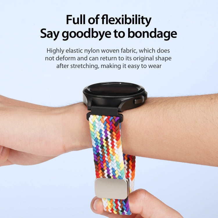 DUX DUCIS Mixture Pro Series Magnetic Buckle Nylon Braid Watch Band, Size:22mm(Rainbow) - 22mm Bands by DUX DUCIS | Online Shopping South Africa | PMC Jewellery | Buy Now Pay Later Mobicred