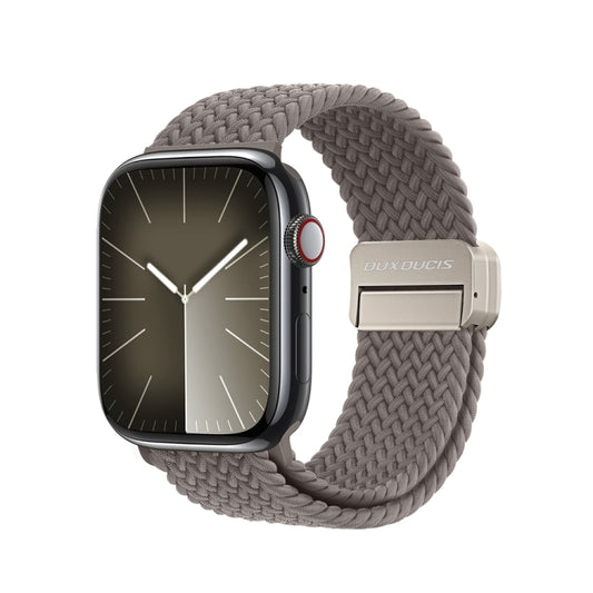 For Apple Watch SE 2023 44mm DUX DUCIS Mixture Pro Series Magnetic Buckle Nylon Braid Watch Band(Clay) - Watch Bands by DUX DUCIS | Online Shopping South Africa | PMC Jewellery | Buy Now Pay Later Mobicred