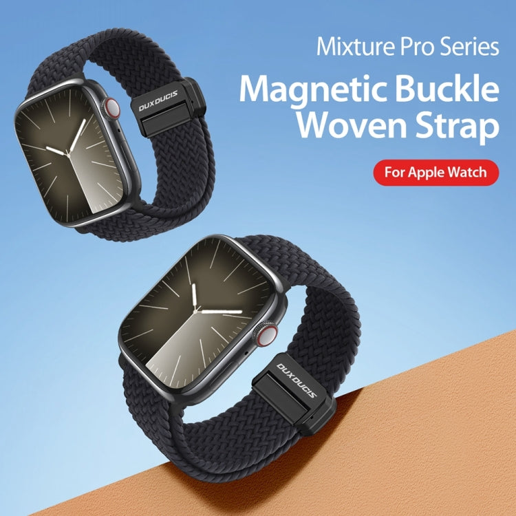 For Apple Watch SE 2023 40mm DUX DUCIS Mixture Pro Series Magnetic Buckle Nylon Braid Watch Band(Midnight) - Watch Bands by DUX DUCIS | Online Shopping South Africa | PMC Jewellery | Buy Now Pay Later Mobicred