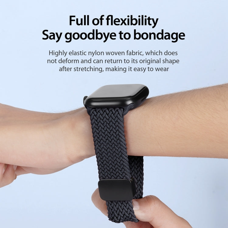 For Apple Watch SE 2023 40mm DUX DUCIS Mixture Pro Series Magnetic Buckle Nylon Braid Watch Band(Midnight) - Watch Bands by DUX DUCIS | Online Shopping South Africa | PMC Jewellery | Buy Now Pay Later Mobicred