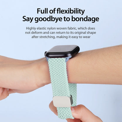 For Apple Watch Series 9 45mm DUX DUCIS Mixture Pro Series Magnetic Buckle Nylon Braid Watch Band(Light Mint) - Watch Bands by DUX DUCIS | Online Shopping South Africa | PMC Jewellery | Buy Now Pay Later Mobicred