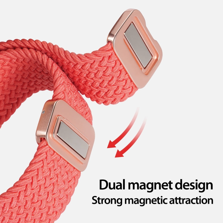 For Apple Watch Series 9 41mm DUX DUCIS Mixture Pro Series Magnetic Buckle Nylon Braid Watch Band(Guava) - Watch Bands by DUX DUCIS | Online Shopping South Africa | PMC Jewellery | Buy Now Pay Later Mobicred