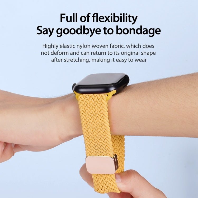 For Apple Watch Series 9 41mm DUX DUCIS Mixture Pro Series Magnetic Buckle Nylon Braid Watch Band(Sunny Color) - Watch Bands by DUX DUCIS | Online Shopping South Africa | PMC Jewellery | Buy Now Pay Later Mobicred