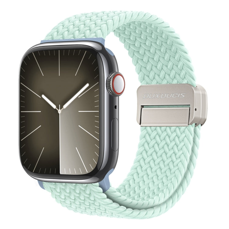 For Apple Watch Series 9 41mm DUX DUCIS Mixture Pro Series Magnetic Buckle Nylon Braid Watch Band(Light Mint) - Watch Bands by DUX DUCIS | Online Shopping South Africa | PMC Jewellery | Buy Now Pay Later Mobicred