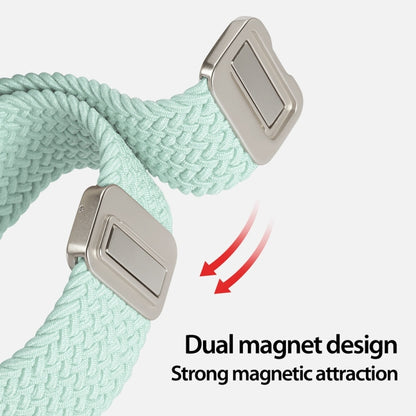 For Apple Watch Series 8 41mm DUX DUCIS Mixture Pro Series Magnetic Buckle Nylon Braid Watch Band(Light Mint) - Watch Bands by DUX DUCIS | Online Shopping South Africa | PMC Jewellery | Buy Now Pay Later Mobicred