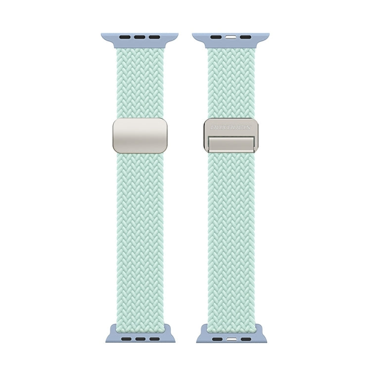 For Apple Watch SE 2022 40mm DUX DUCIS Mixture Pro Series Magnetic Buckle Nylon Braid Watch Band(Light Mint) - Watch Bands by DUX DUCIS | Online Shopping South Africa | PMC Jewellery | Buy Now Pay Later Mobicred