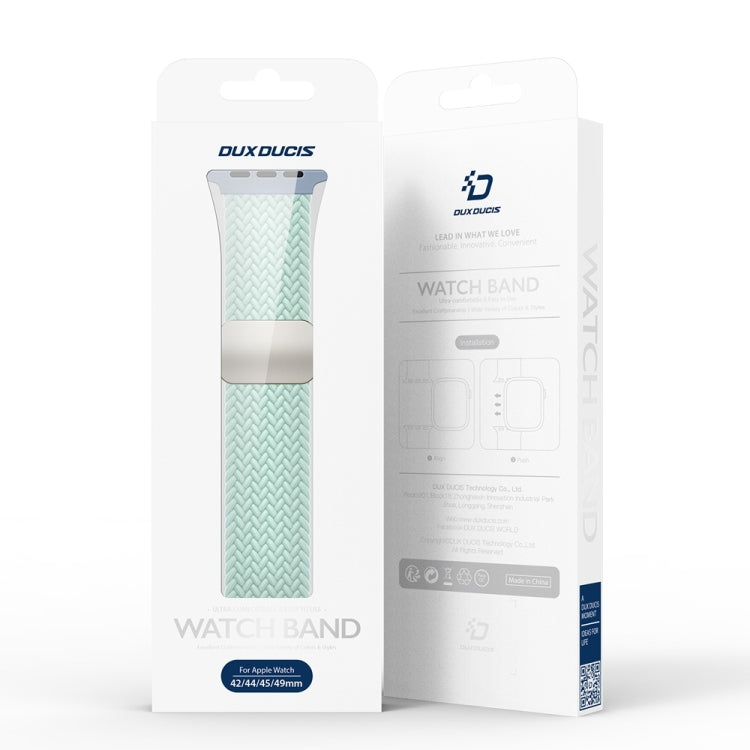 For Apple Watch SE 2022 40mm DUX DUCIS Mixture Pro Series Magnetic Buckle Nylon Braid Watch Band(Light Mint) - Watch Bands by DUX DUCIS | Online Shopping South Africa | PMC Jewellery | Buy Now Pay Later Mobicred