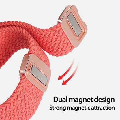 For Apple Watch SE 2022 44mm DUX DUCIS Mixture Pro Series Magnetic Buckle Nylon Braid Watch Band(Guava) - Watch Bands by DUX DUCIS | Online Shopping South Africa | PMC Jewellery | Buy Now Pay Later Mobicred