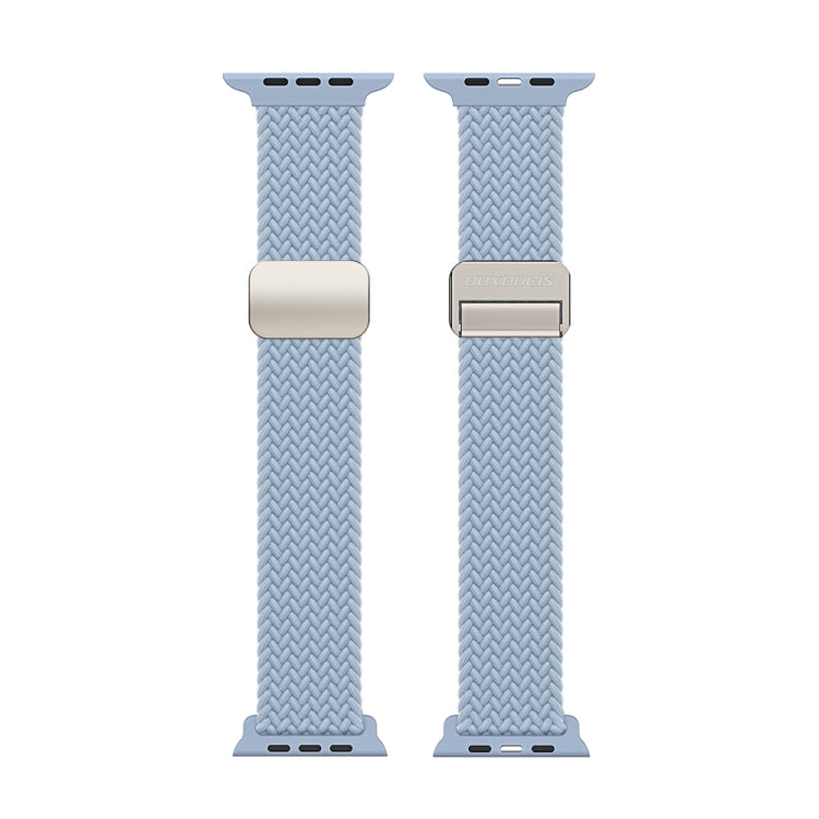 For Apple Watch SE 2022 44mm DUX DUCIS Mixture Pro Series Magnetic Buckle Nylon Braid Watch Band(Light Blue) - Watch Bands by DUX DUCIS | Online Shopping South Africa | PMC Jewellery | Buy Now Pay Later Mobicred