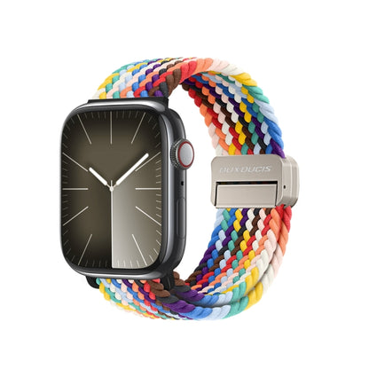 For Apple Watch Series 6 40mm DUX DUCIS Mixture Pro Series Magnetic Buckle Nylon Braid Watch Band(Rainbow) - Watch Bands by DUX DUCIS | Online Shopping South Africa | PMC Jewellery | Buy Now Pay Later Mobicred