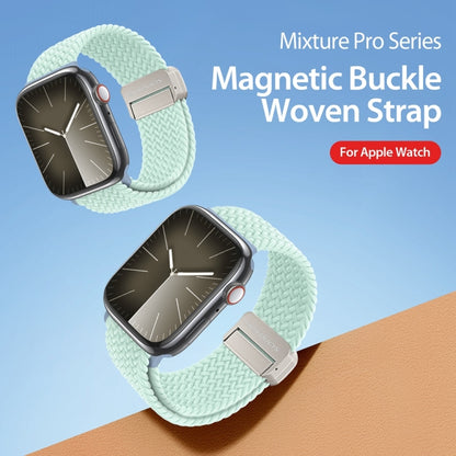 For Apple Watch Series 6 40mm DUX DUCIS Mixture Pro Series Magnetic Buckle Nylon Braid Watch Band(Light Mint) - Watch Bands by DUX DUCIS | Online Shopping South Africa | PMC Jewellery | Buy Now Pay Later Mobicred