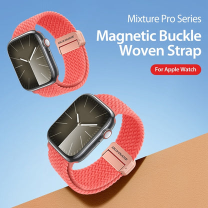 For Apple Watch Series 6 44mm DUX DUCIS Mixture Pro Series Magnetic Buckle Nylon Braid Watch Band(Guava) - Watch Bands by DUX DUCIS | Online Shopping South Africa | PMC Jewellery | Buy Now Pay Later Mobicred