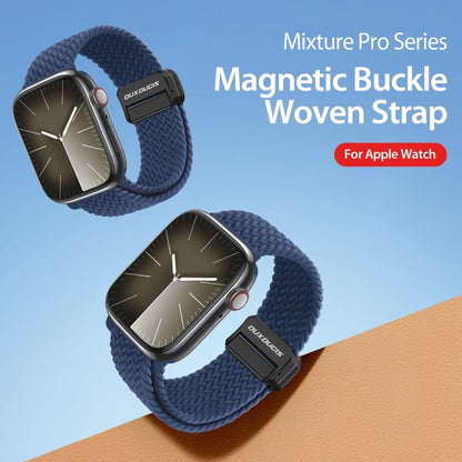 For Apple Watch Series 5 44mm DUX DUCIS Mixture Pro Series Magnetic Buckle Nylon Braid Watch Band(Storm Blue) - Watch Bands by DUX DUCIS | Online Shopping South Africa | PMC Jewellery | Buy Now Pay Later Mobicred