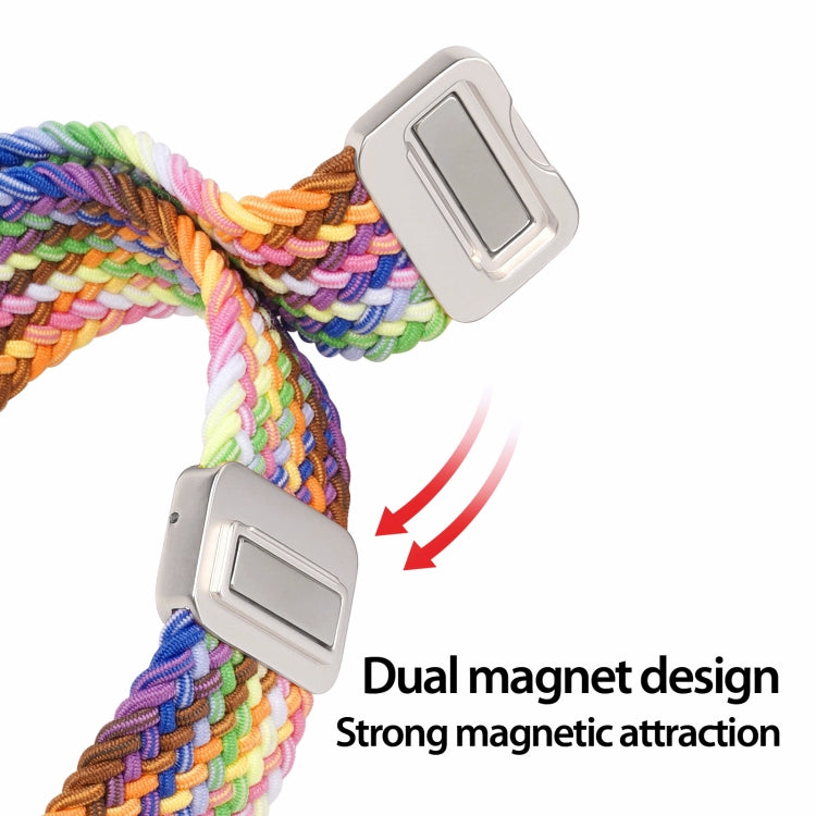 For Apple Watch Series 2 42mm DUX DUCIS Mixture Pro Series Magnetic Buckle Nylon Braid Watch Band(New Rainbow) - Watch Bands by DUX DUCIS | Online Shopping South Africa | PMC Jewellery | Buy Now Pay Later Mobicred