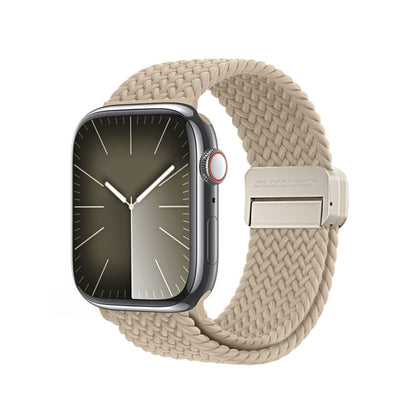 For Apple Watch 42mm DUX DUCIS Mixture Pro Series Magnetic Buckle Nylon Braid Watch Band(Beige) - Watch Bands by DUX DUCIS | Online Shopping South Africa | PMC Jewellery | Buy Now Pay Later Mobicred