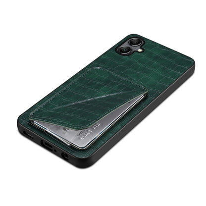 For Samsung Galaxy S24 Ultra 5G Denior Imitation Crocodile Leather Back Phone Case with Holder(Green) - Galaxy S24 Ultra 5G Cases by Denior | Online Shopping South Africa | PMC Jewellery | Buy Now Pay Later Mobicred