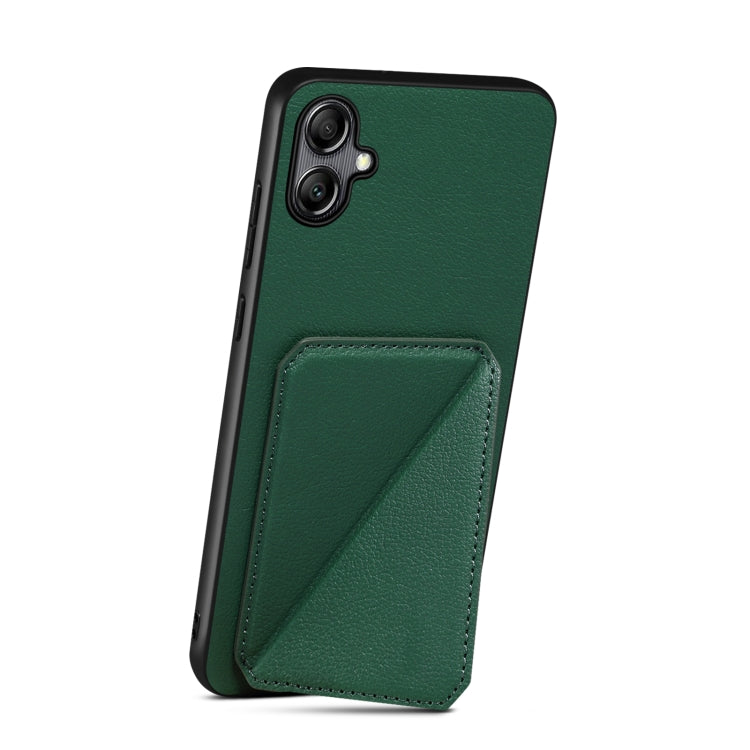 For Samsung Galaxy S24 5G Denior Imitation Calf Leather Back Phone Case with Holder(Green) - Galaxy S24 5G Cases by Denior | Online Shopping South Africa | PMC Jewellery | Buy Now Pay Later Mobicred