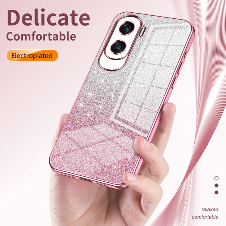 For Honor Magic6 Pro Gradient Glitter Powder Electroplated Phone Case(Silver) - Honor Cases by PMC Jewellery | Online Shopping South Africa | PMC Jewellery | Buy Now Pay Later Mobicred