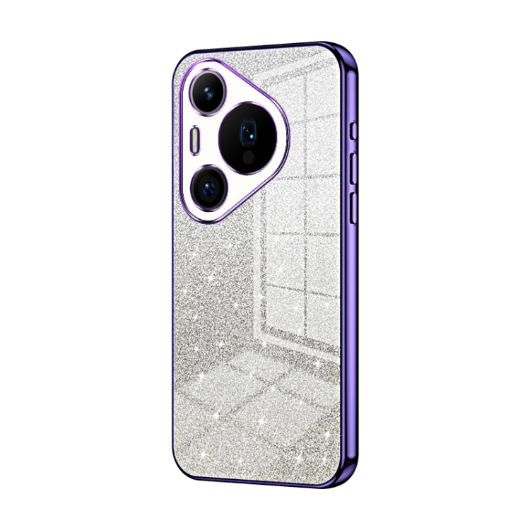 For Huawei Pura 70 Pro Gradient Glitter Powder Electroplated Phone Case(Purple) - Huawei Cases by PMC Jewellery | Online Shopping South Africa | PMC Jewellery | Buy Now Pay Later Mobicred