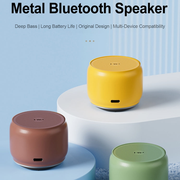 EWA A126 Mini Bluetooth 5.0 Bass Radiator Metal Speaker(Green) - Mini Speaker by EWA | Online Shopping South Africa | PMC Jewellery | Buy Now Pay Later Mobicred