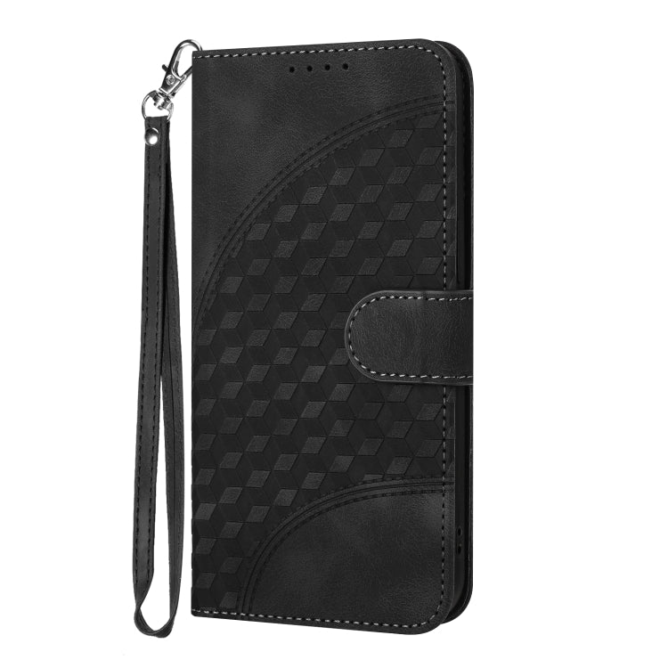 For Xiaomi Redmi K70 YX0060 Elephant Head Embossed Phone Leather Case with Lanyard(Black) - K70 Cases by PMC Jewellery | Online Shopping South Africa | PMC Jewellery | Buy Now Pay Later Mobicred