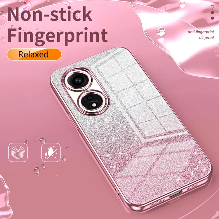 For OPPO Reno2 Z / Reno2 F Gradient Glitter Powder Electroplated Phone Case(Silver) - OPPO Cases by PMC Jewellery | Online Shopping South Africa | PMC Jewellery | Buy Now Pay Later Mobicred