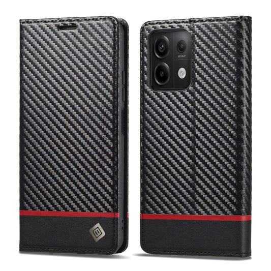 For Xiaomi Redmi 13C / Poco C65 LC.IMEEKE Carbon Fiber Texture Flip Leather Phone Case(Horizontal Black) - 13C Cases by LC.IMEEKE | Online Shopping South Africa | PMC Jewellery | Buy Now Pay Later Mobicred