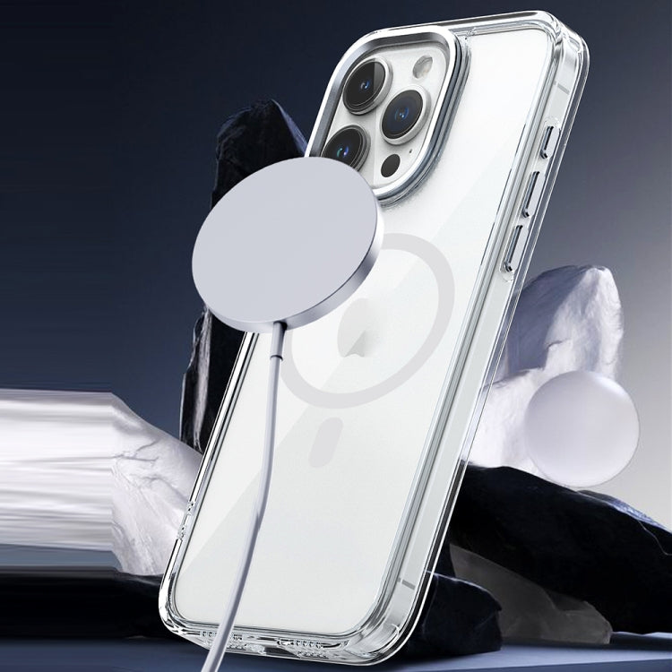 For iPhone 14 MagSafe Magnetic Clear Phone Case(Sierra Blue) - iPhone 14 Cases by PMC Jewellery | Online Shopping South Africa | PMC Jewellery