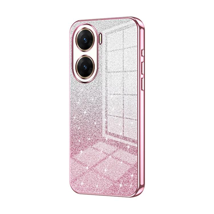 For vivo V29e Gradient Glitter Powder Electroplated Phone Case(Pink) - vivo Cases by PMC Jewellery | Online Shopping South Africa | PMC Jewellery | Buy Now Pay Later Mobicred