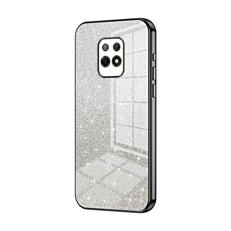 For Xiaomi Redmi 10X 5G Gradient Glitter Powder Electroplated Phone Case(Black) - Xiaomi Cases by PMC Jewellery | Online Shopping South Africa | PMC Jewellery | Buy Now Pay Later Mobicred