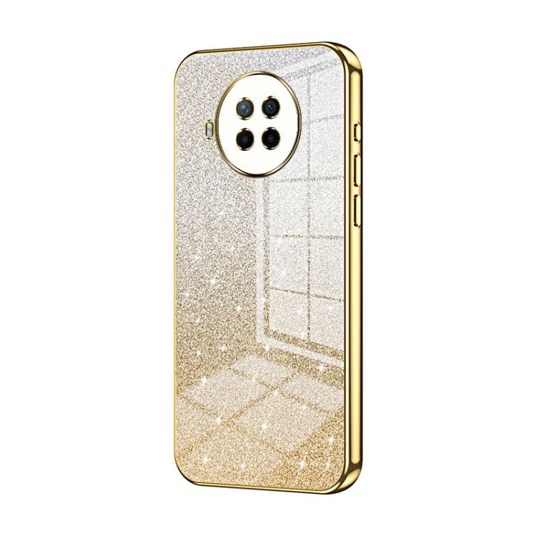 For Xiaomi Redmi Note 9 Pro 5G/Mi 10T Lite Gradient Glitter Powder Electroplated Phone Case(Gold) - Xiaomi Cases by PMC TechLife | Online Shopping South Africa | PMC TechLife | Buy Now Pay Later Mobicred
