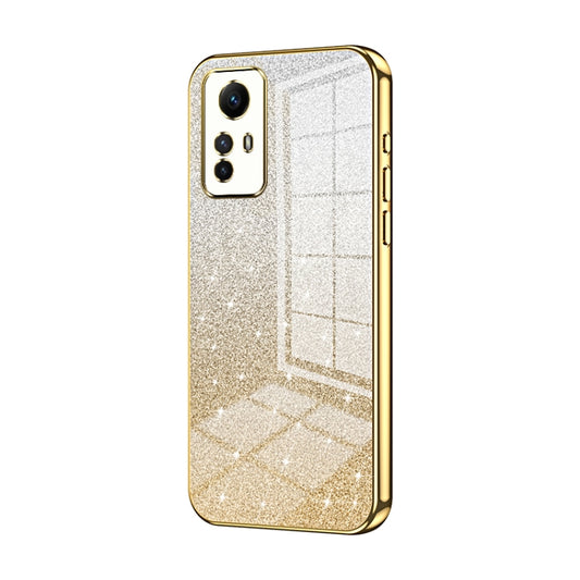 For Xiaomi Redmi Note 12S Gradient Glitter Powder Electroplated Phone Case(Gold) - Xiaomi Cases by PMC Jewellery | Online Shopping South Africa | PMC Jewellery | Buy Now Pay Later Mobicred