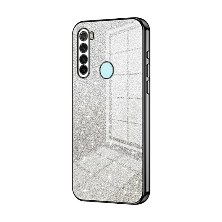 For Xiaomi Redmi Note 8 / Note 8 2021 Gradient Glitter Powder Electroplated Phone Case(Black) - Xiaomi Cases by PMC TechLife | Online Shopping South Africa | PMC TechLife | Buy Now Pay Later Mobicred