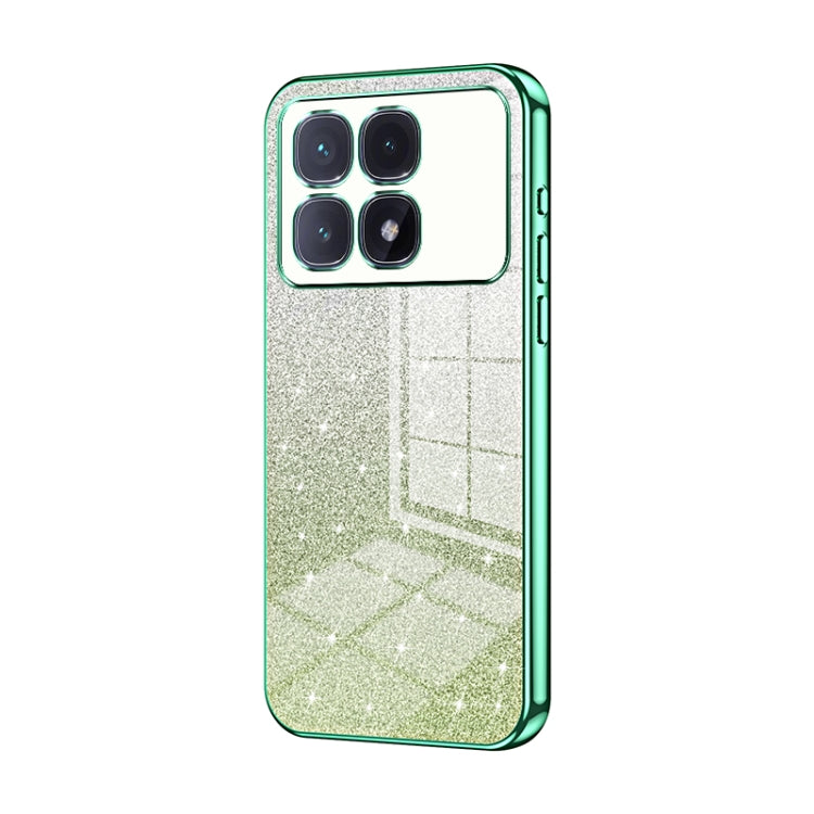 For Xiaomi Redmi K70 Ultra Gradient Glitter Powder Electroplated Phone Case(Green) - Xiaomi Cases by PMC Jewellery | Online Shopping South Africa | PMC Jewellery | Buy Now Pay Later Mobicred