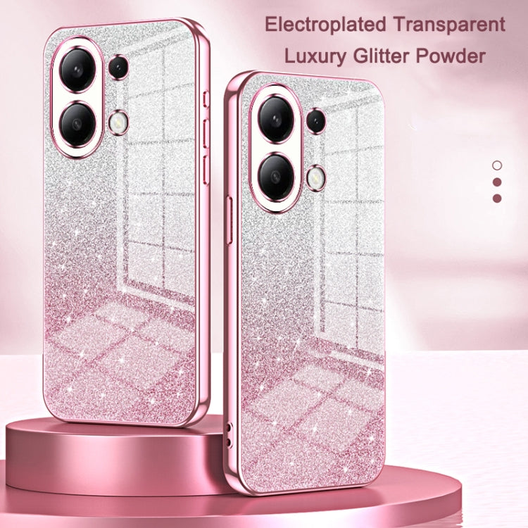 For Xiaomi Redmi Note 9 / 10X 4G Gradient Glitter Powder Electroplated Phone Case(Blue) - free shipping - PMC TechLife - Order now!